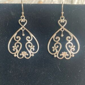 Silverworks Elegant Silver Filigree Earrings